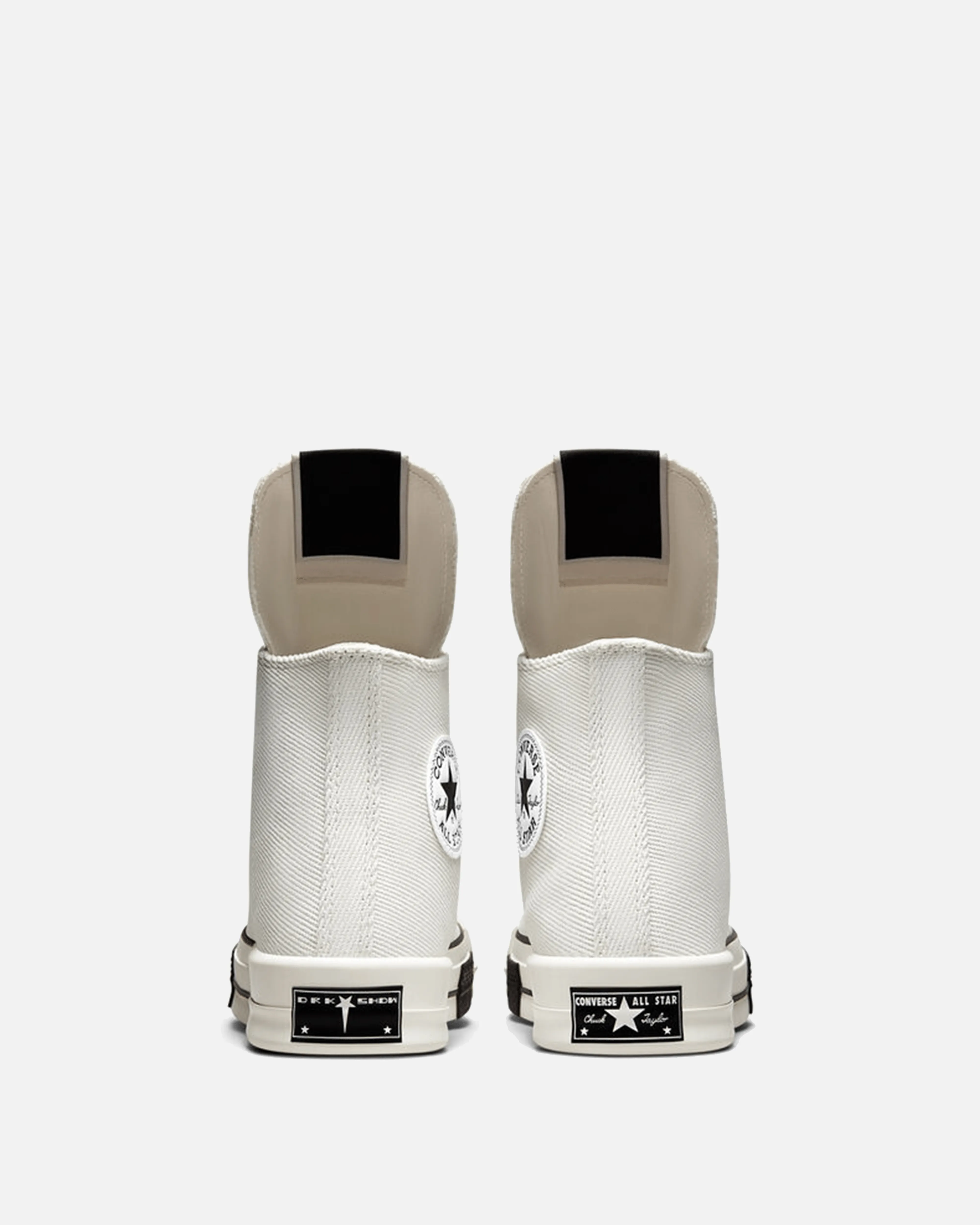 Rick Owens DRKSHDW Converse DRKSTAR Hi in White/White