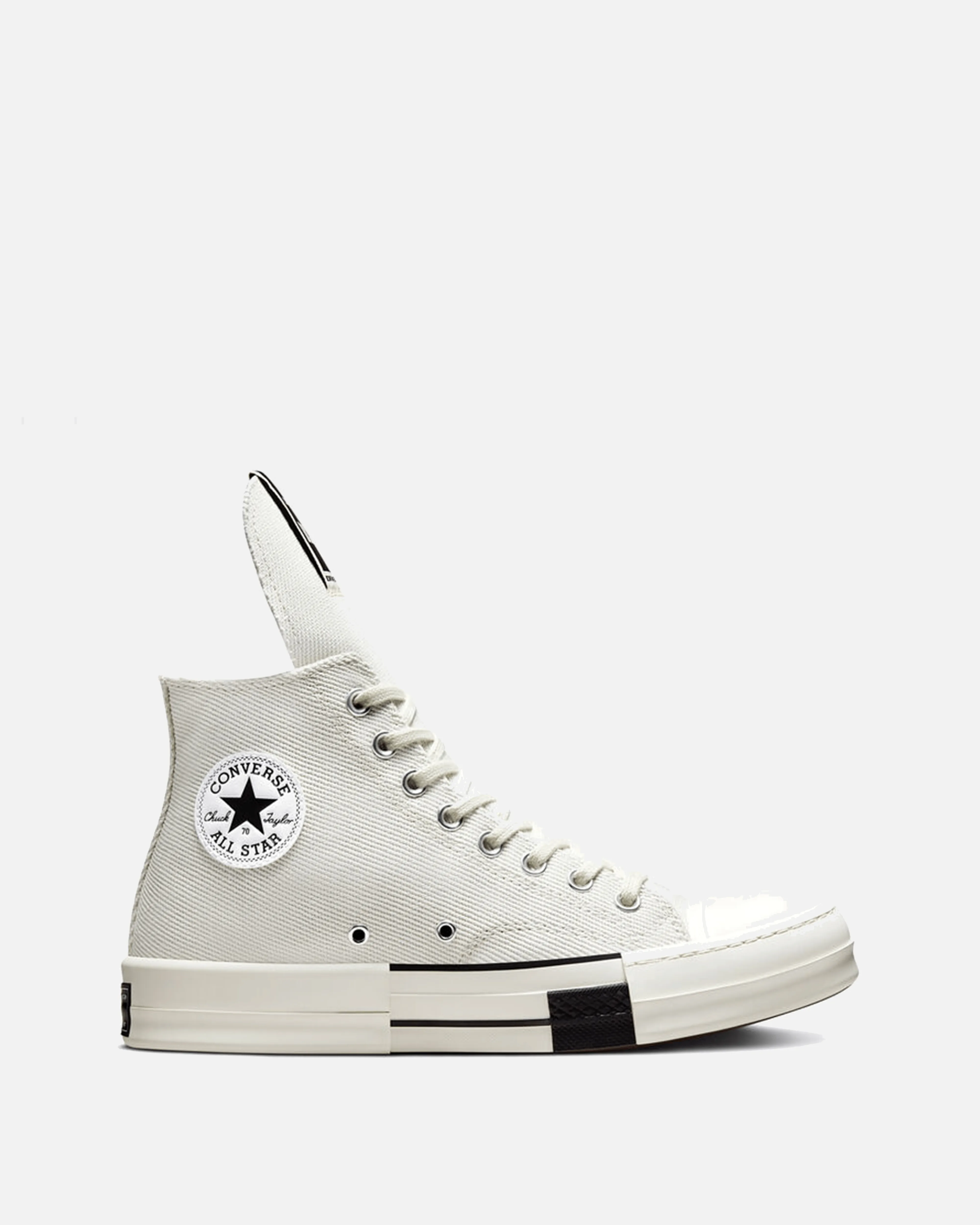 Rick Owens DRKSHDW Converse DRKSTAR Hi in White/White