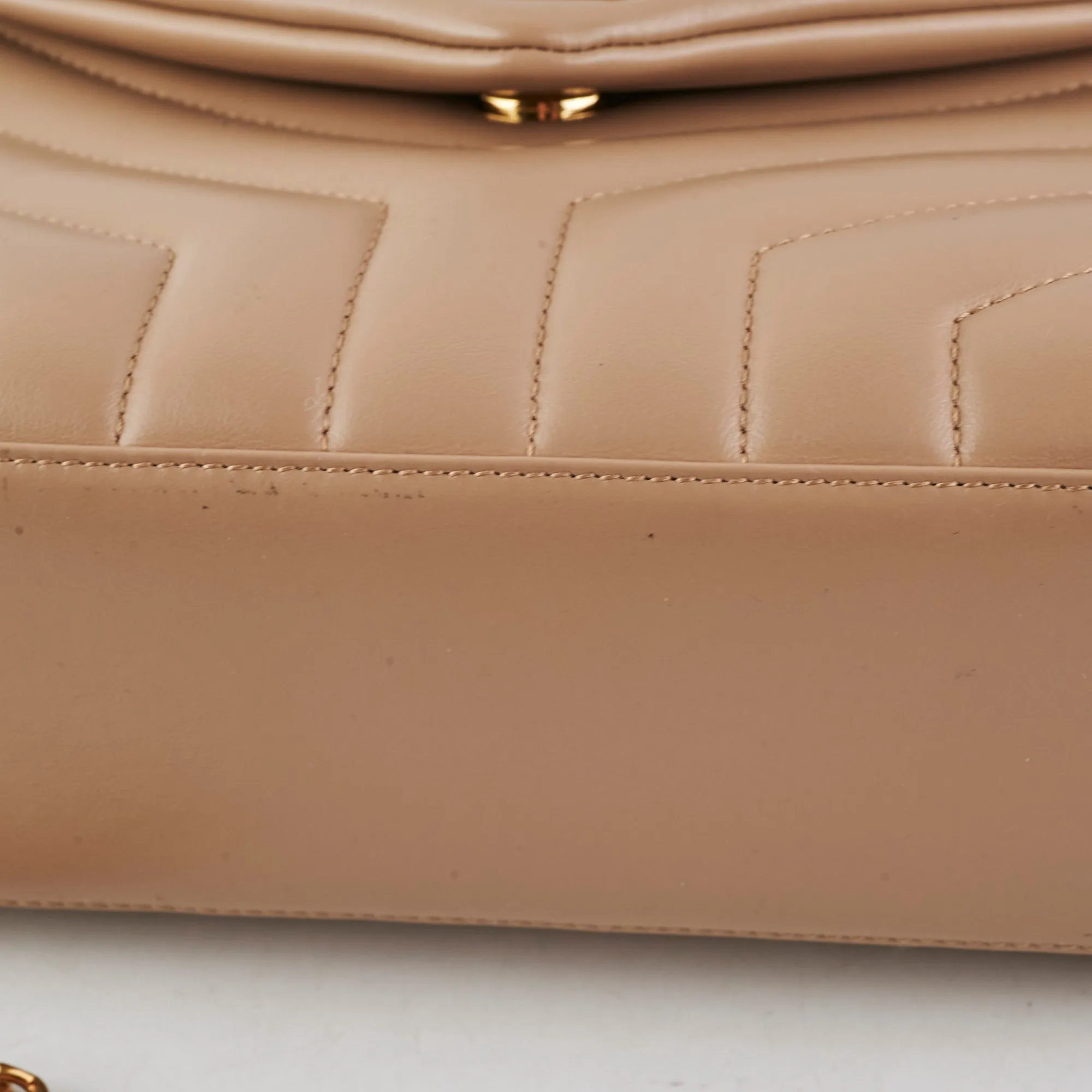 Saint Laurent Lou Small Beige Shoulder Bag