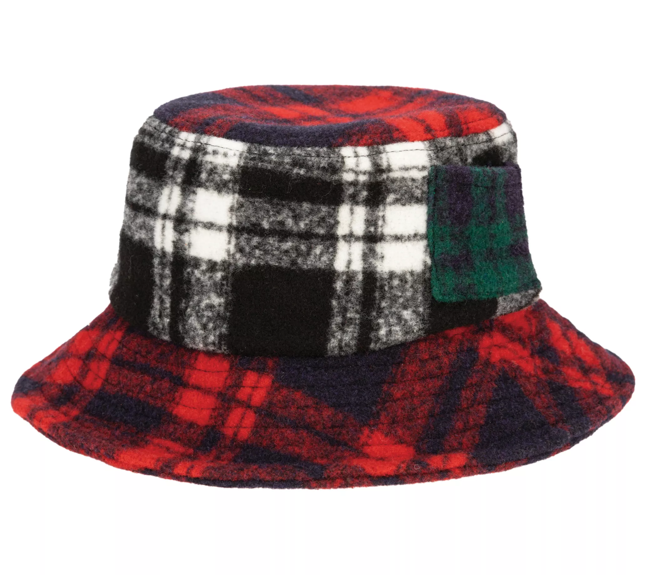 San Diego Hat Co. Mixed Plaid Bucket Hat w/ Slip Pocket