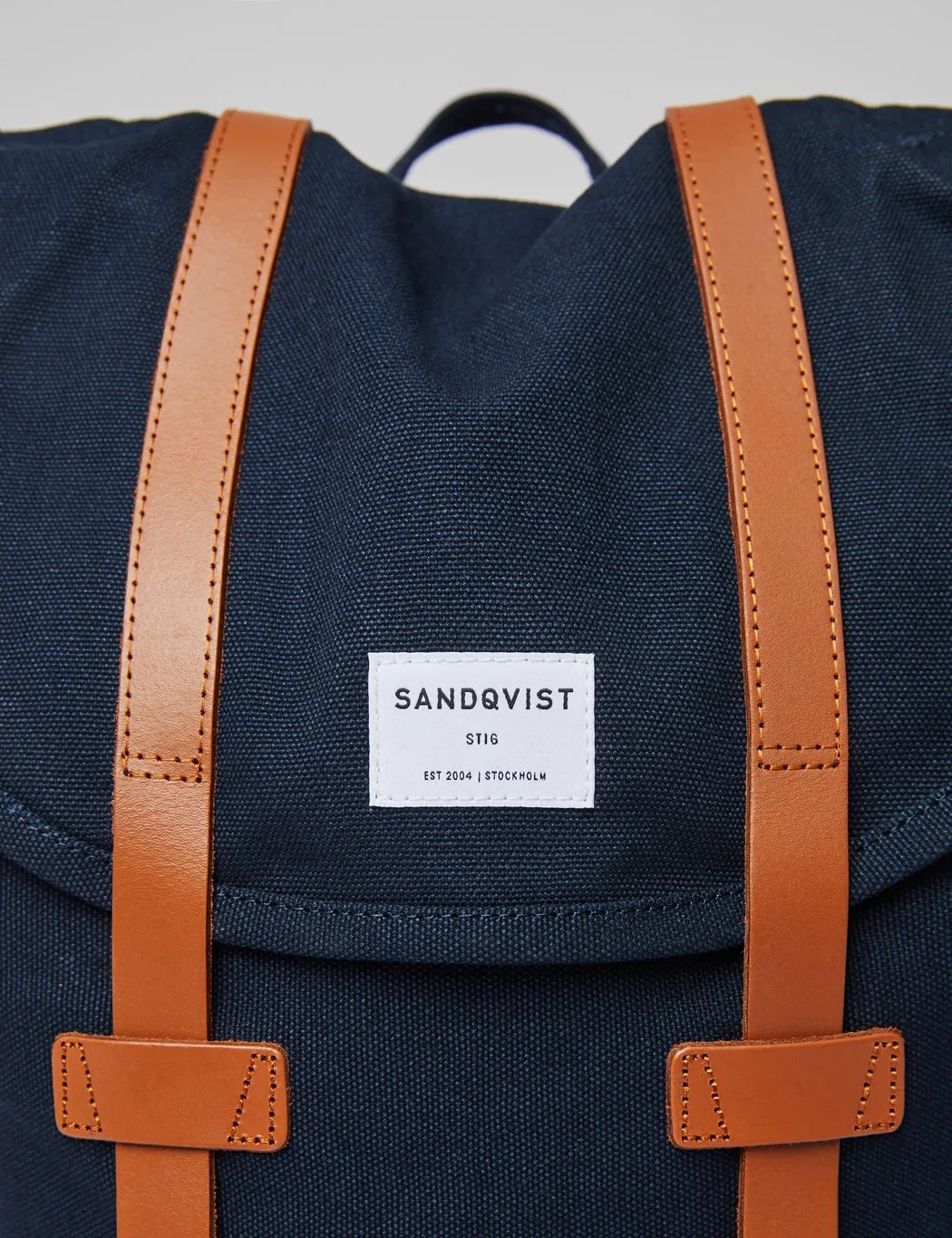 Sandqvist Stig Backpack (Canvas) - Navy Blue