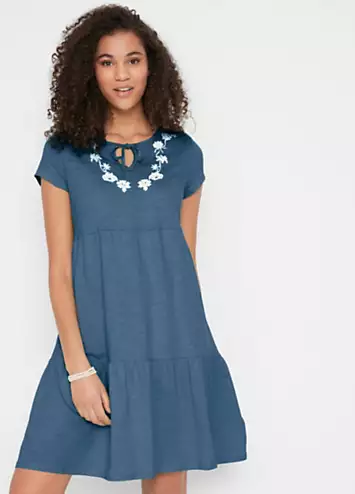 Short Sleeve Tunic Dress by bonprix | Look Again