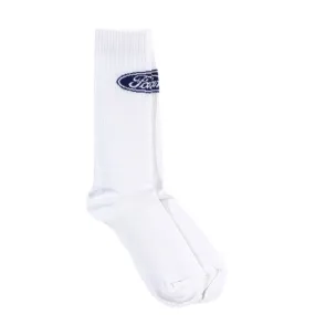 SKY HIGH FARM WORKWEAR QUIL LEMONS FARM SOCKS WHITE