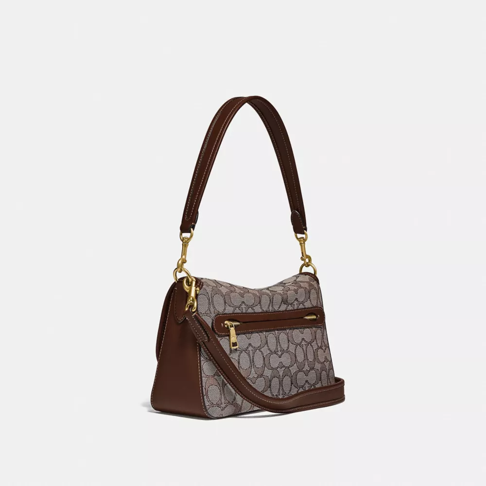 SOFT TABBY SHOULDER BAG IN SIGNATURE JACQUARD