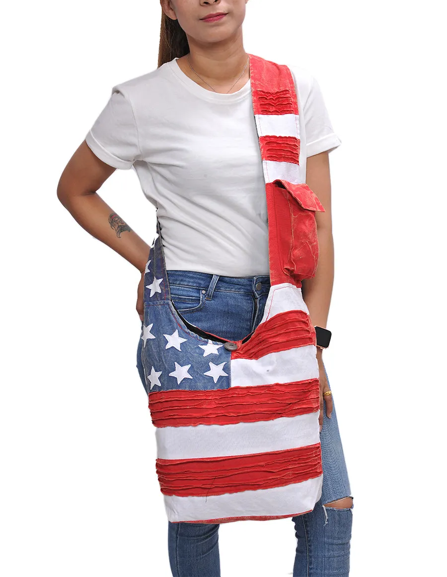 Stars & Stripes Cross Body Hobo Bag