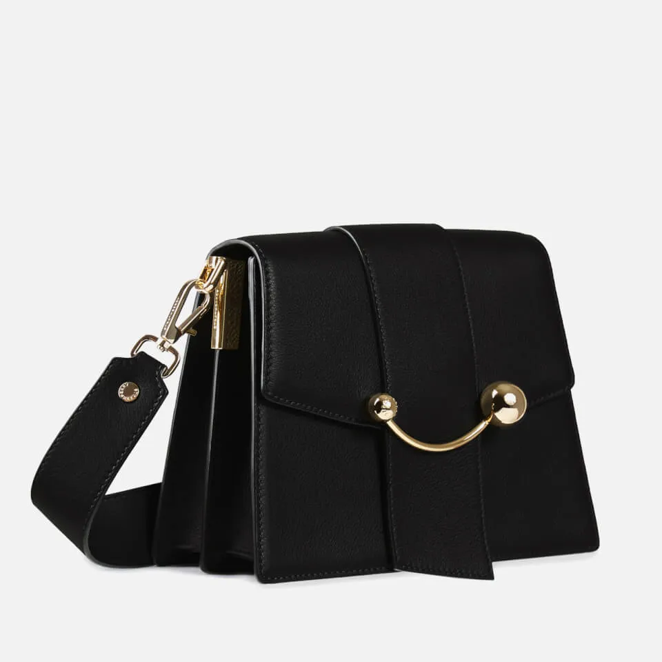 Strathberry Box Crescent Leather Shoulder Bag | Coggles