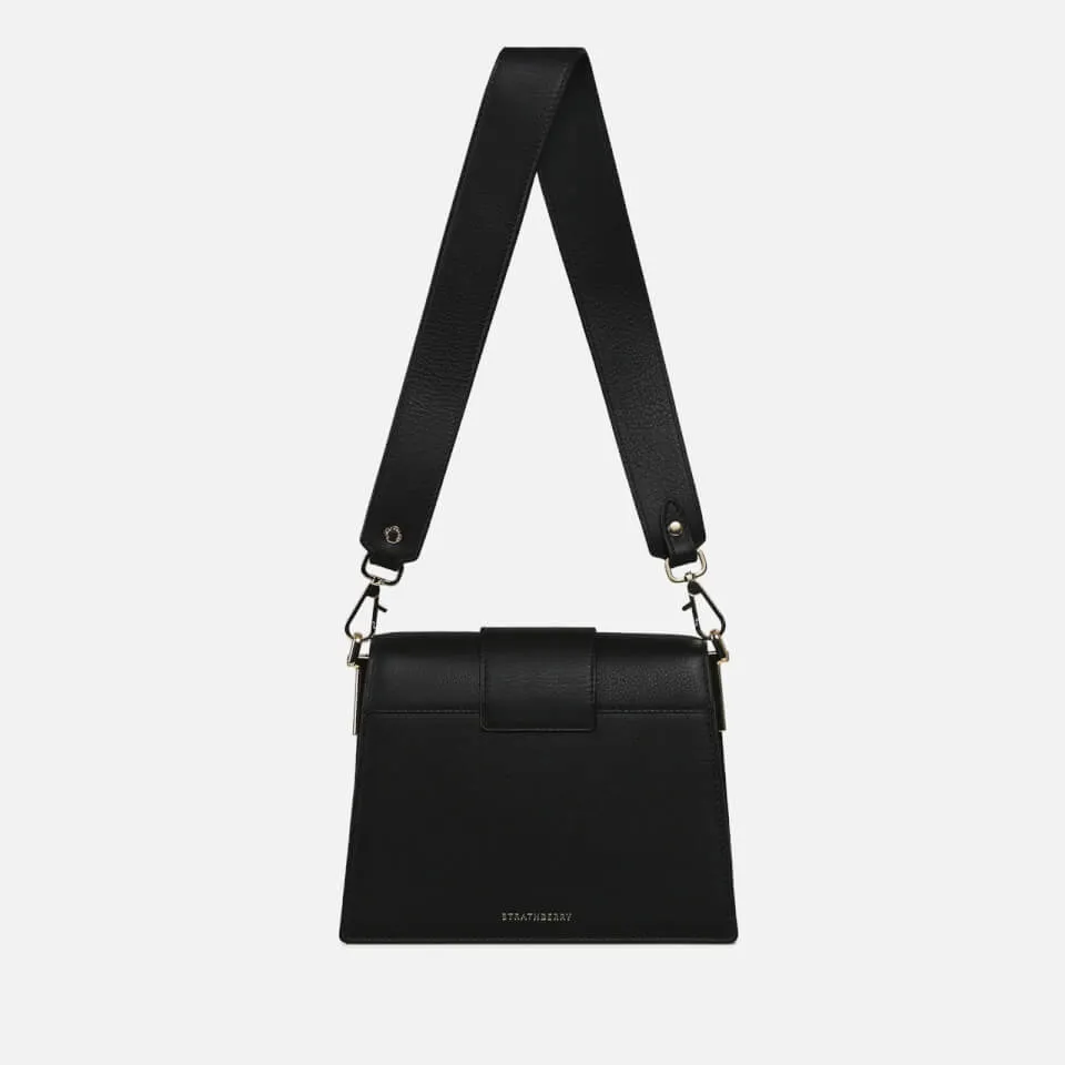 Strathberry Box Crescent Leather Shoulder Bag | Coggles