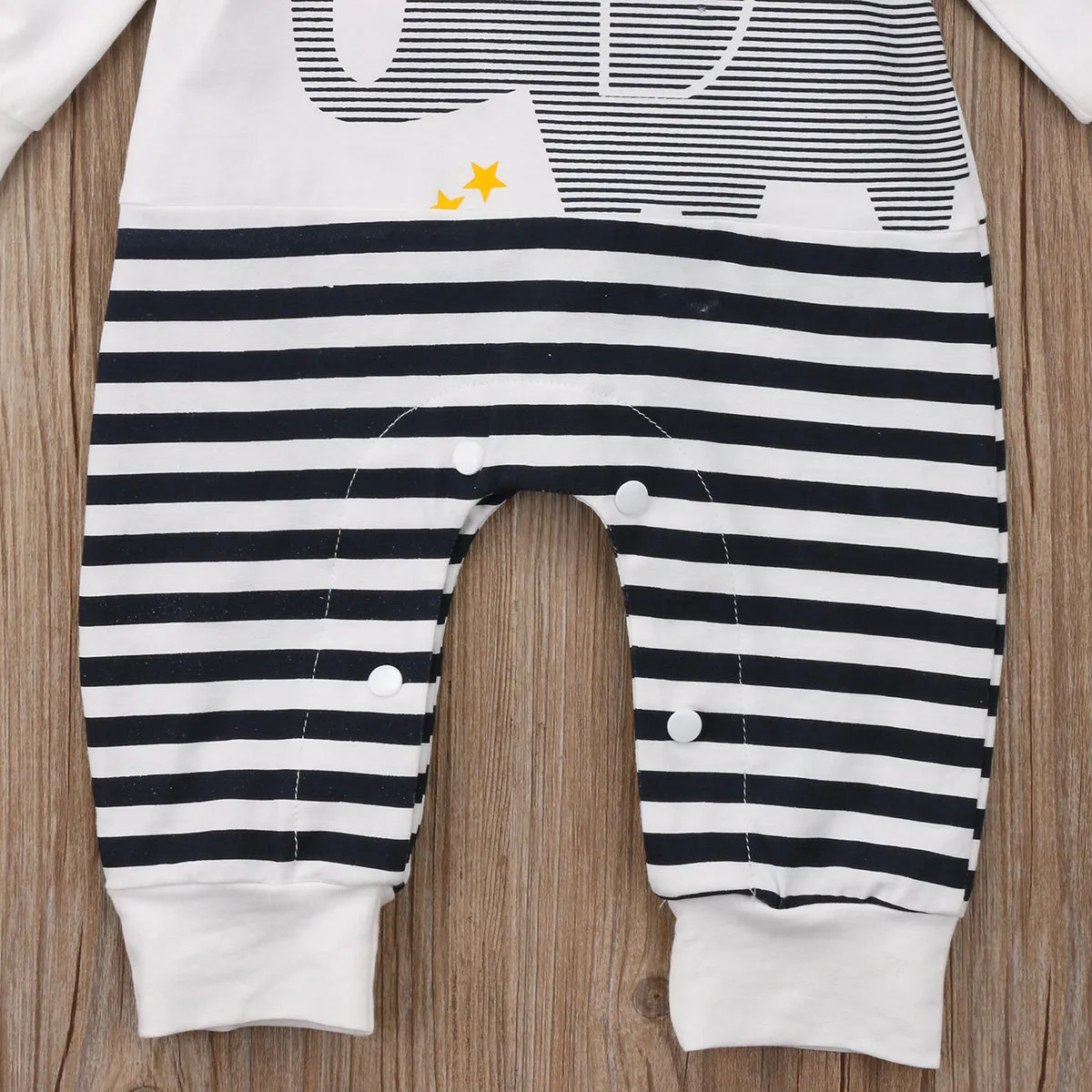 Striped Elephant Romper