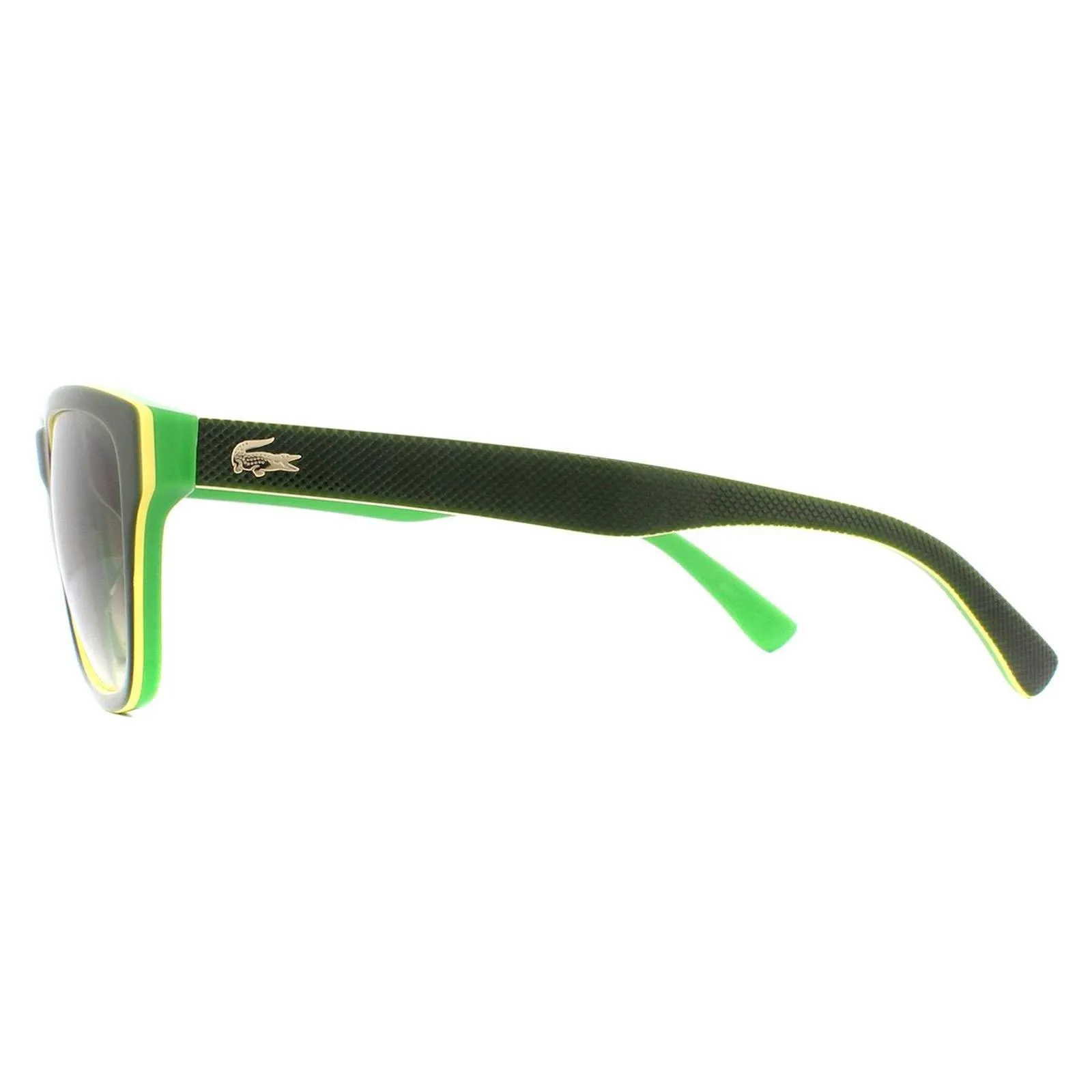 Sunglasses | Rectangle Black Green Grey Sunglasses | Lacoste