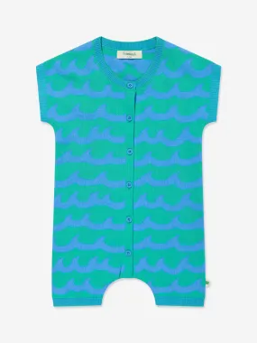 The Bonnie Mob Baby Boys Guppy Waves Romper in Green