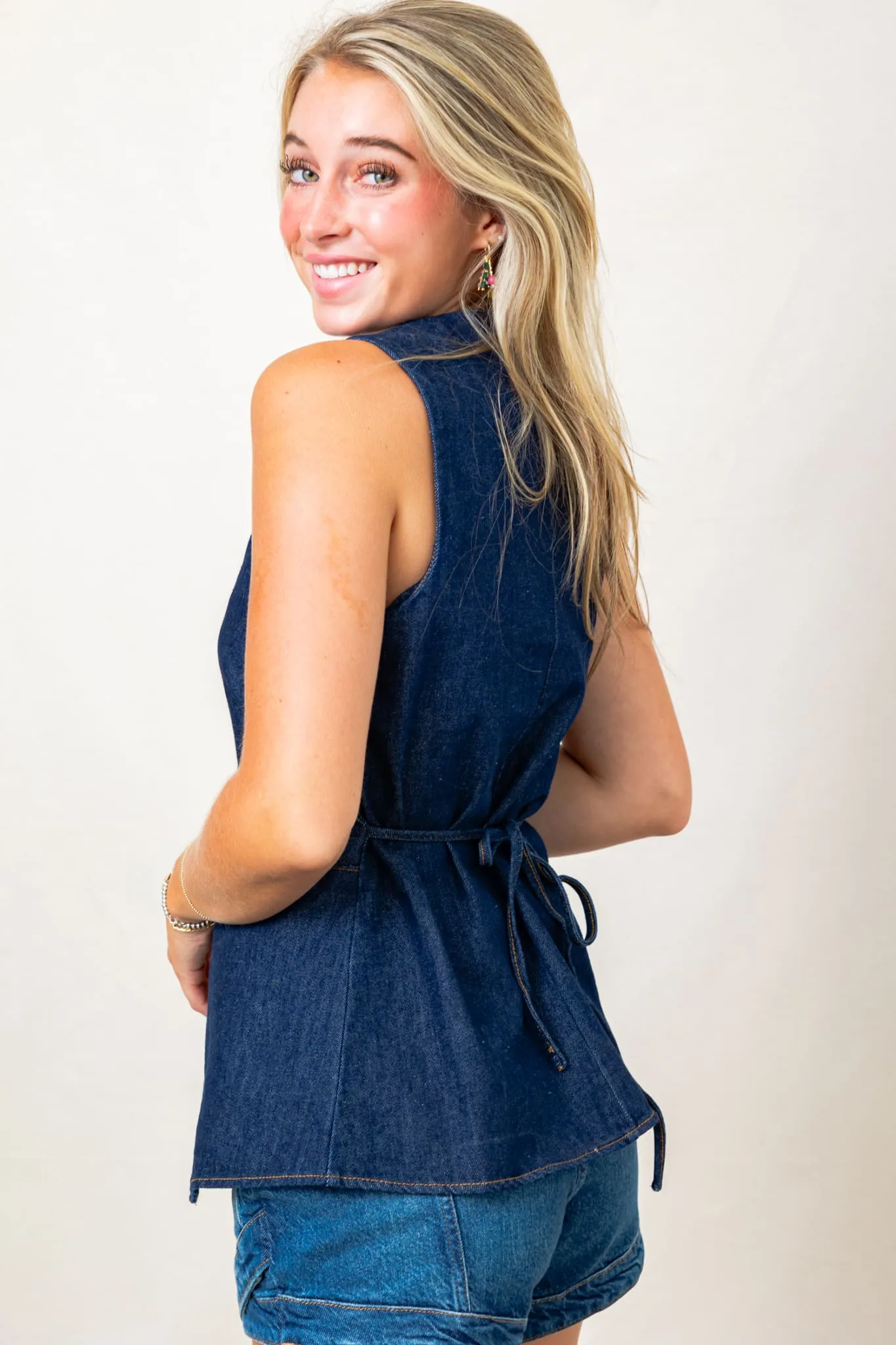 The Matilda Denim Vest Top