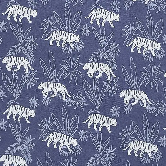 Tie Romper - Tigers on Indigo  100% Pima Cotton