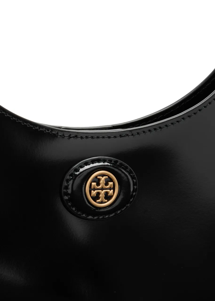 TORY BURCH Robinson glossed leather shoulder bag  -                         -                     -                