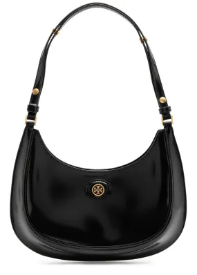 TORY BURCH Robinson glossed leather shoulder bag  -                         -                     -                