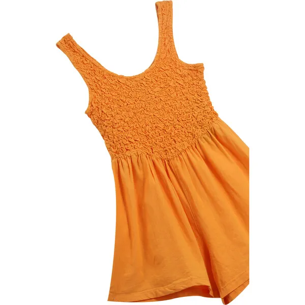 Truce Popcorn Romper, Orange