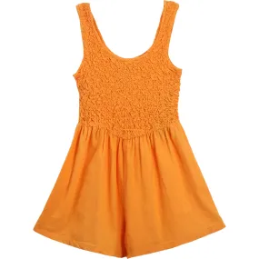 Truce Popcorn Romper, Orange