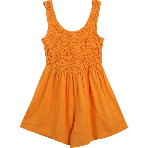 Truce Popcorn Romper, Orange