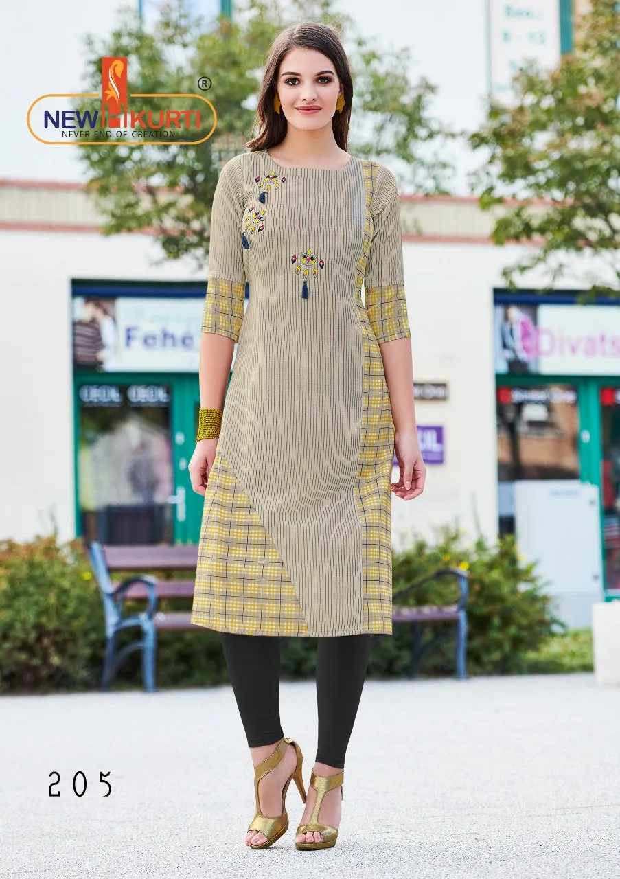 Tunic House Navika Rayon Digital Stylish Kurti Collection