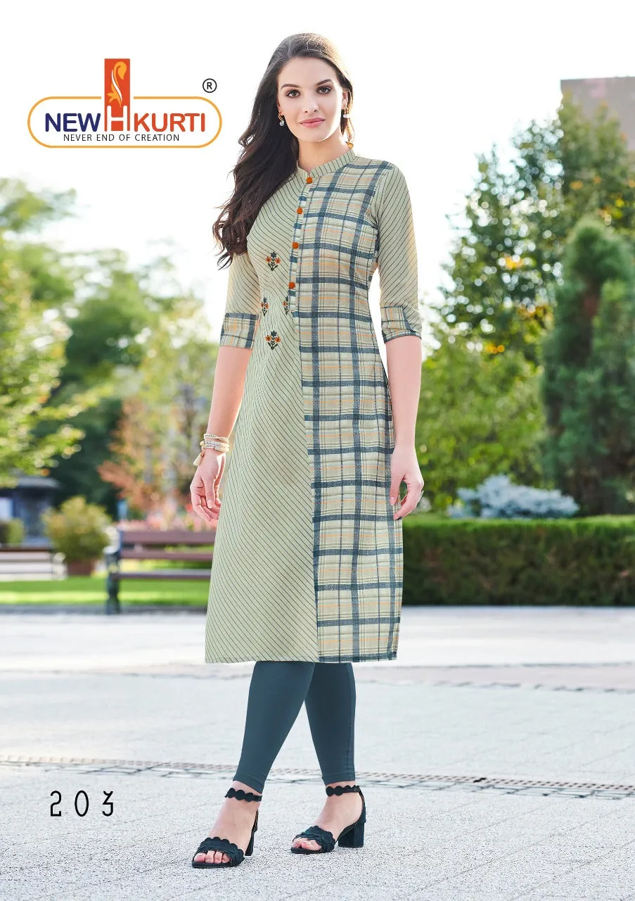 Tunic House Navika Rayon Digital Stylish Kurti Collection