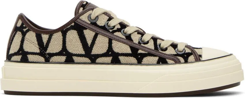 Valentino Garavani Beige Iconographe Sneakers