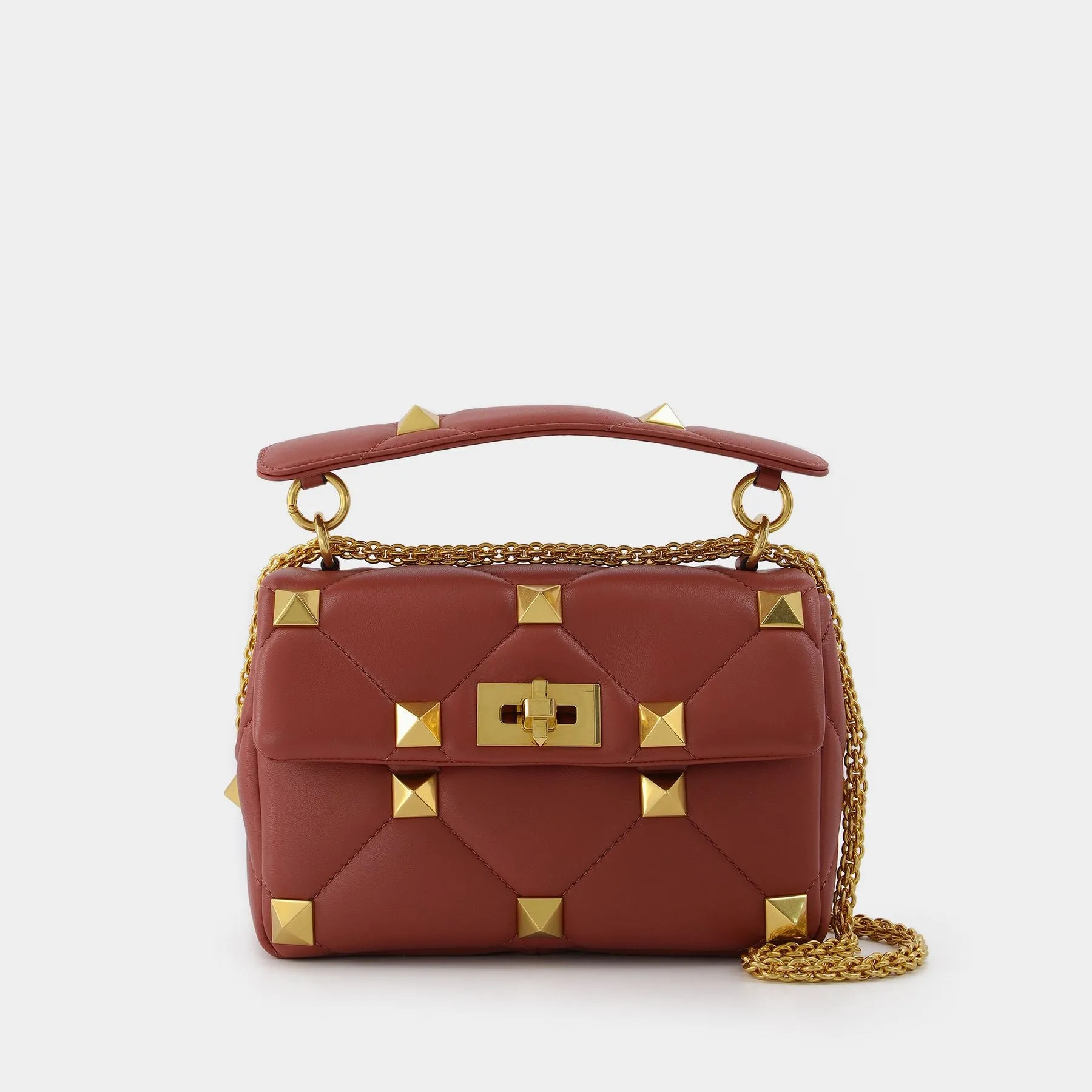 Valentino Garavani  Medium Shoulder Bag | Roman Stud The Shoulder Bag | Nappa Dolce/Antique Brass Macr