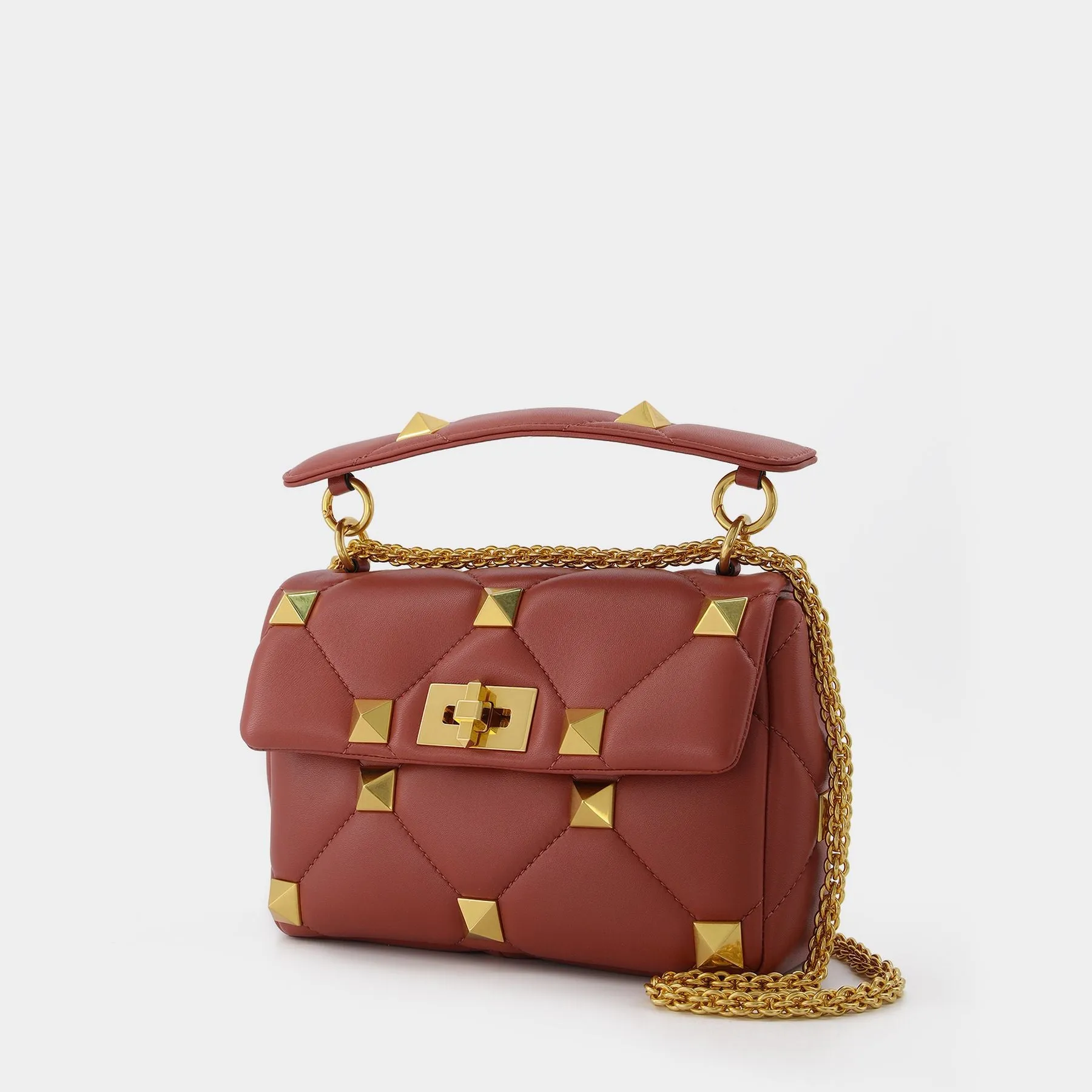 Valentino Garavani  Medium Shoulder Bag | Roman Stud The Shoulder Bag | Nappa Dolce/Antique Brass Macr