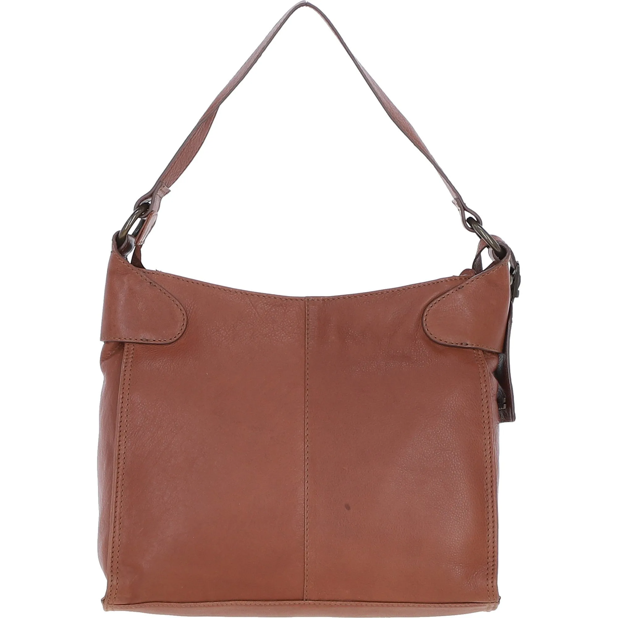 Vintage-Inspired Tan Leather Shoulder Bag: 52752