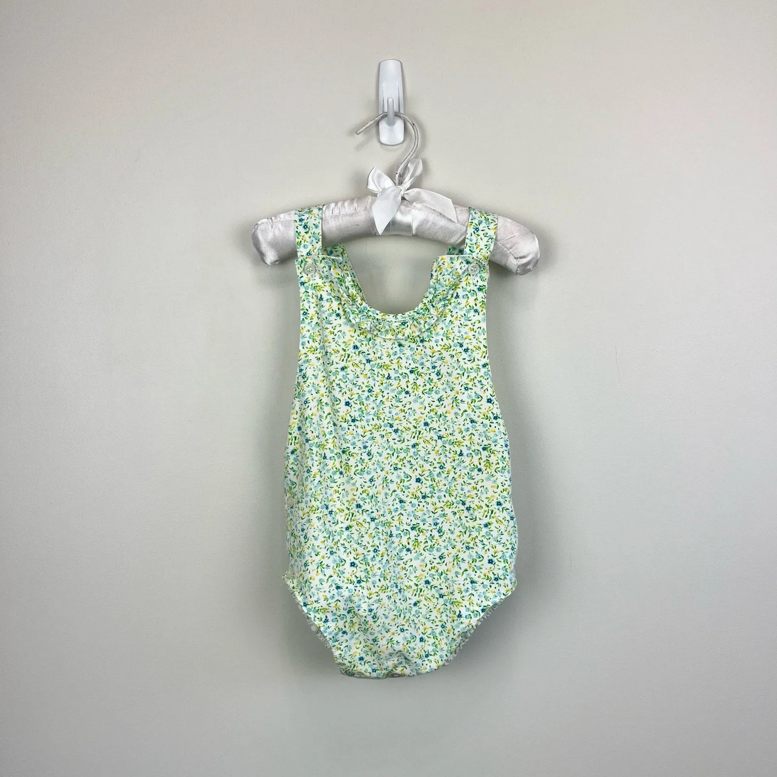 Vintage Jeanine Johnsen Floral Ruffle Romper 6-12 Months