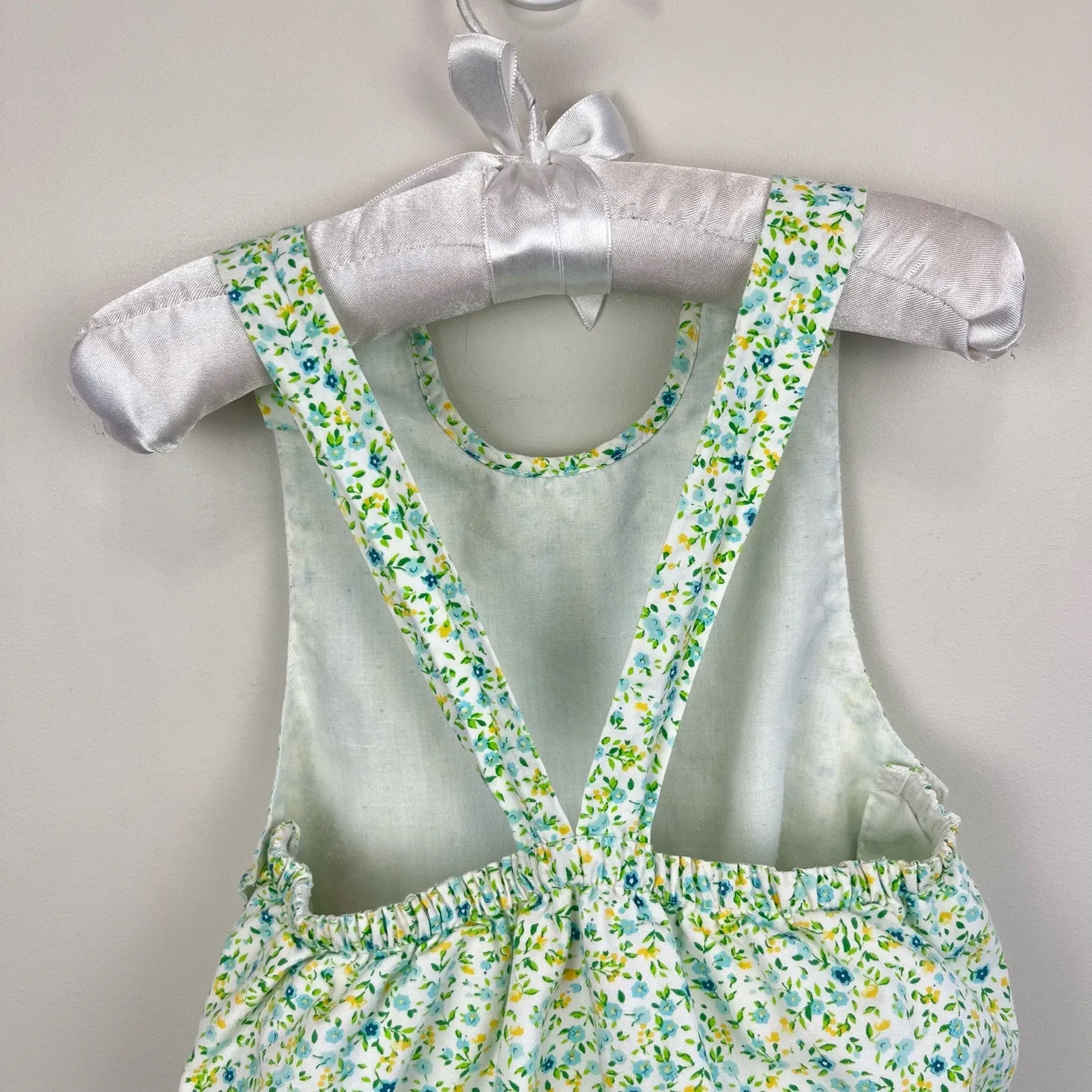 Vintage Jeanine Johnsen Floral Ruffle Romper 6-12 Months