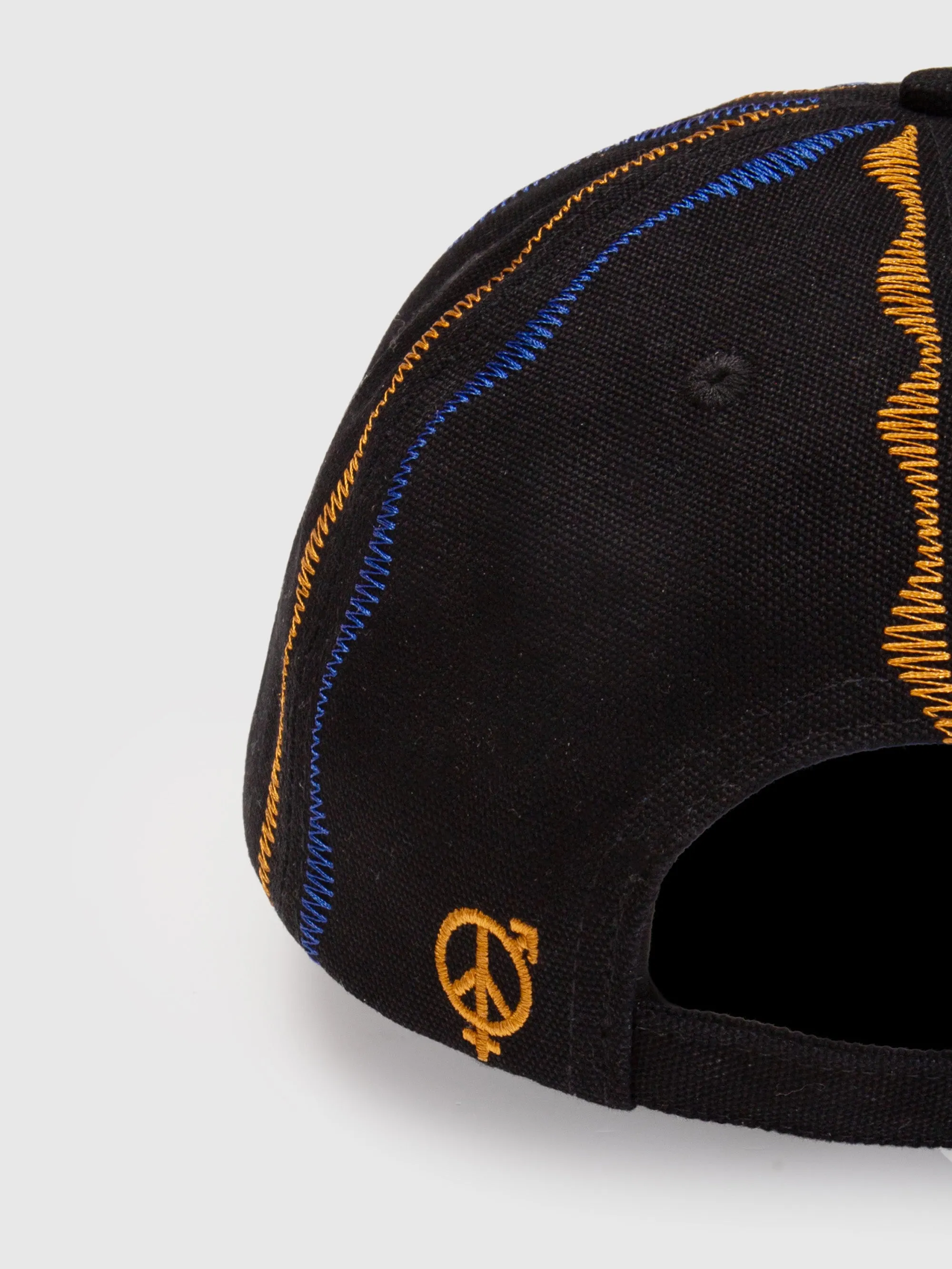 Welder's Stitch Pinwheel Hat Black