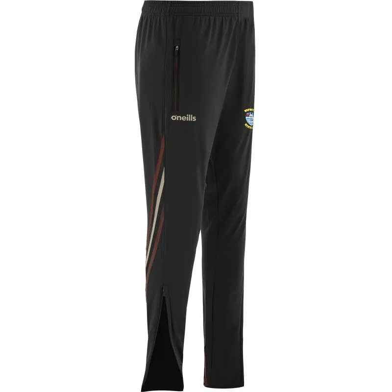 Westmeath GAA Kids' Weston Brushed Skinny Tracksuit Bottoms Black / Red / Beige