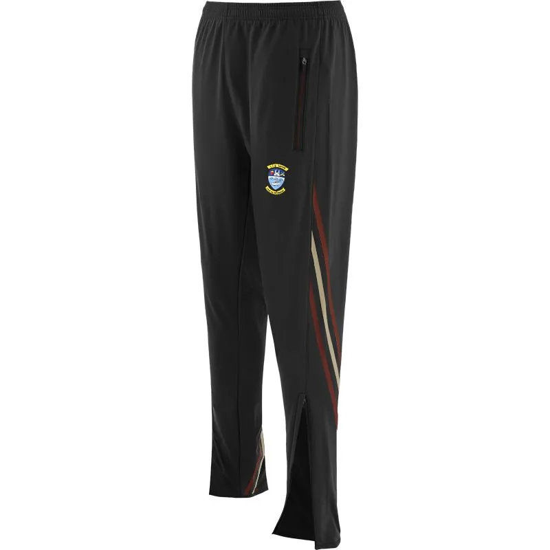 Westmeath GAA Kids' Weston Brushed Skinny Tracksuit Bottoms Black / Red / Beige