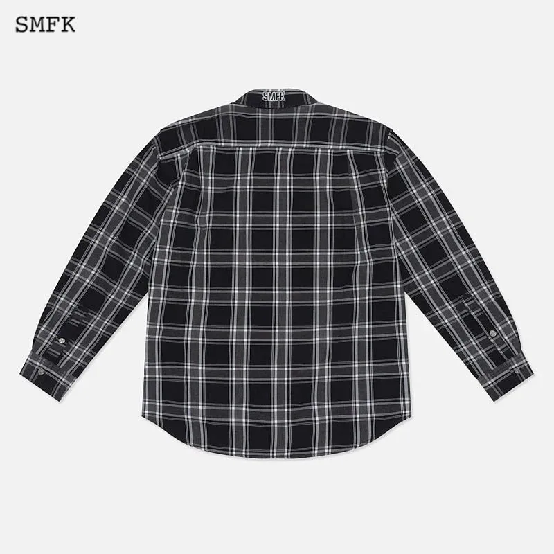 Wilderness World Black Plaid Workwear Shirt-