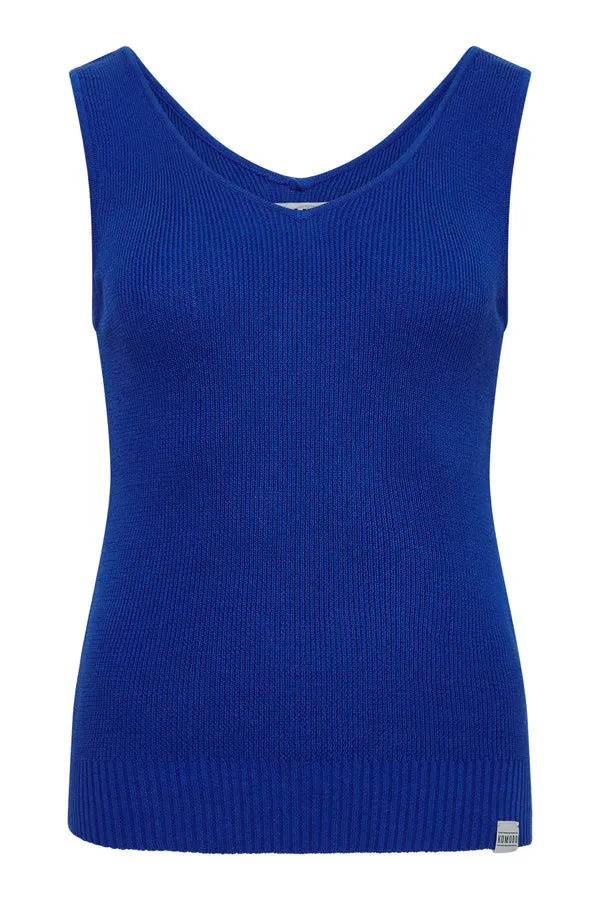 YANA - Organic Cotton Vest Blue Sapphire