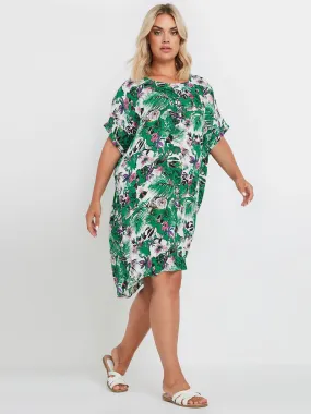 Yours Curve Tunic Dress - Green