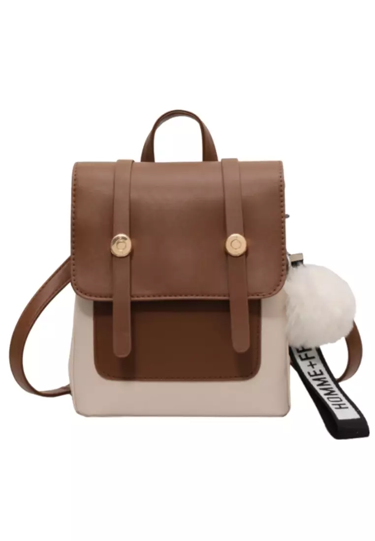 ZITIQUE Color -like imitation leather shoulder bag backpack